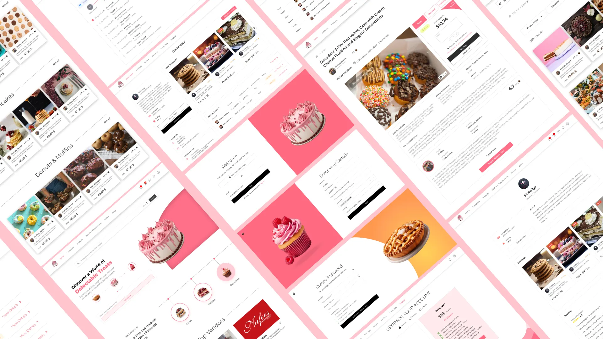 The Chocowi marketplace homepage, showing search and featured treats